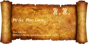 Mráz Mariann névjegykártya