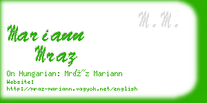 mariann mraz business card